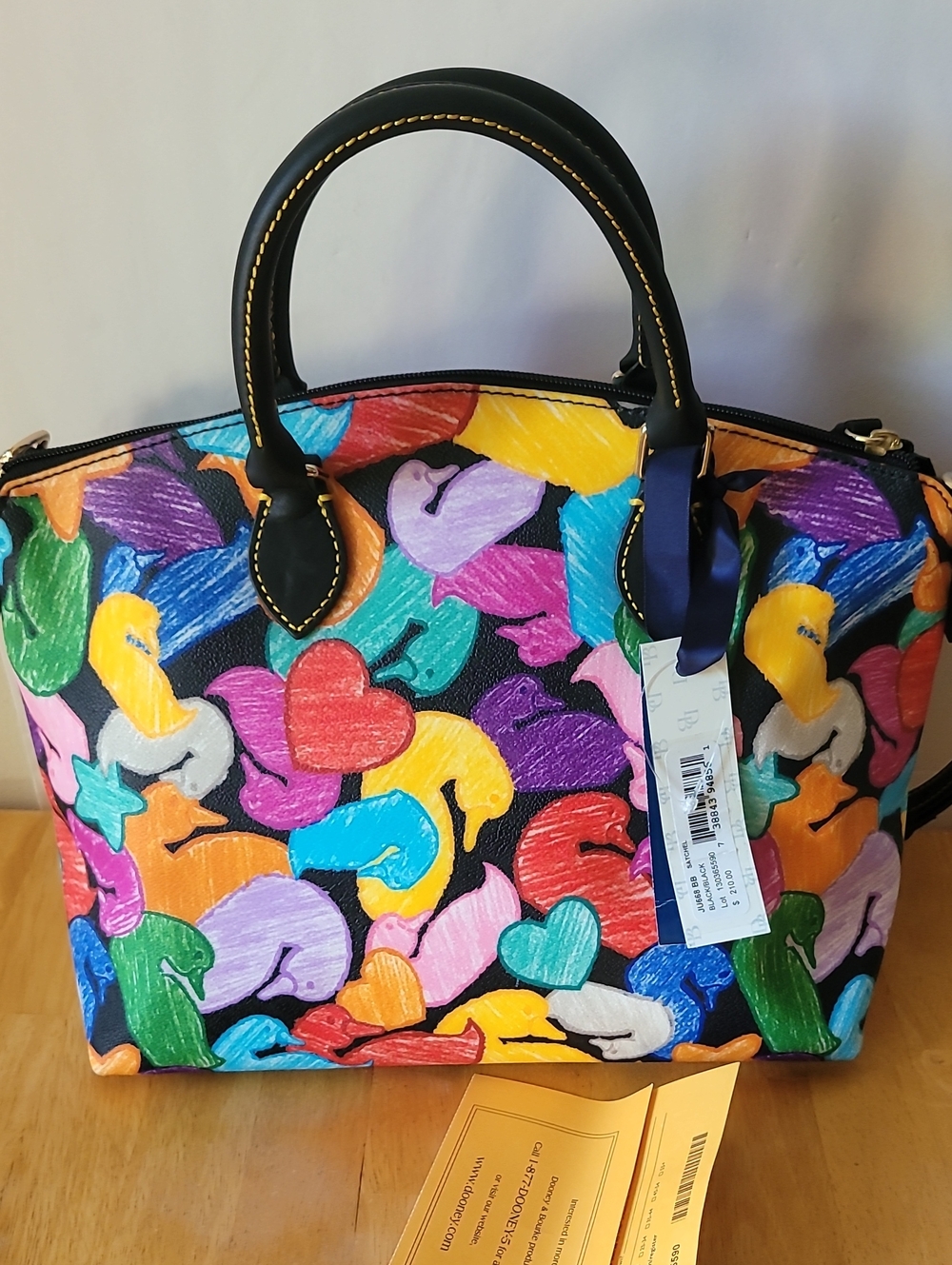 Dooney & Bourke Wonderduck Multicolor Satchel Bag - Picture 5 of 10